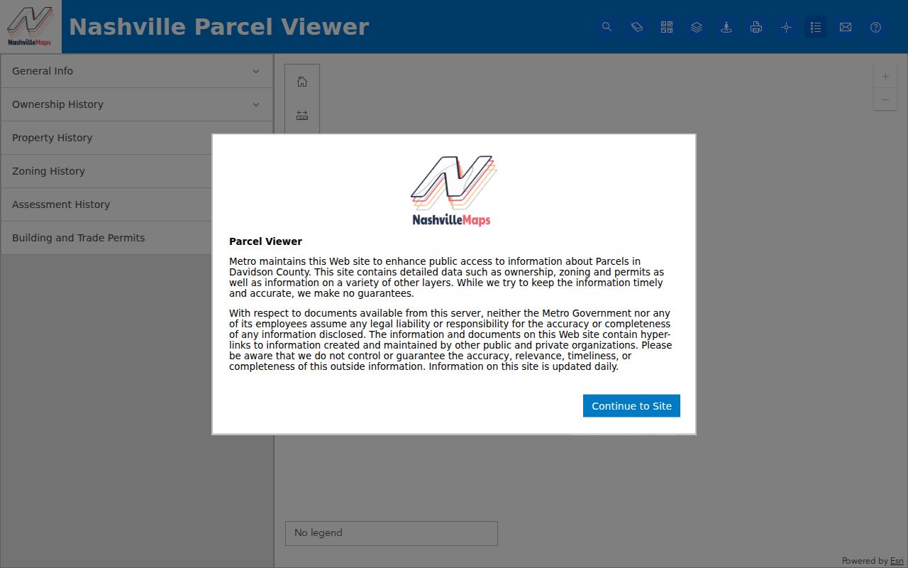 Nashville people search in Metro Parcel Viewer